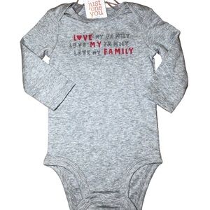 JUST one you Carter’s love my family bodysuit 6 months